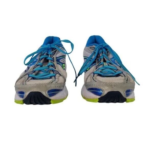 Saucony Ignition 4 Womens Running Shoes Size 8.5 Turquoise Lime Silver Sneakers - Picture 5 of 9